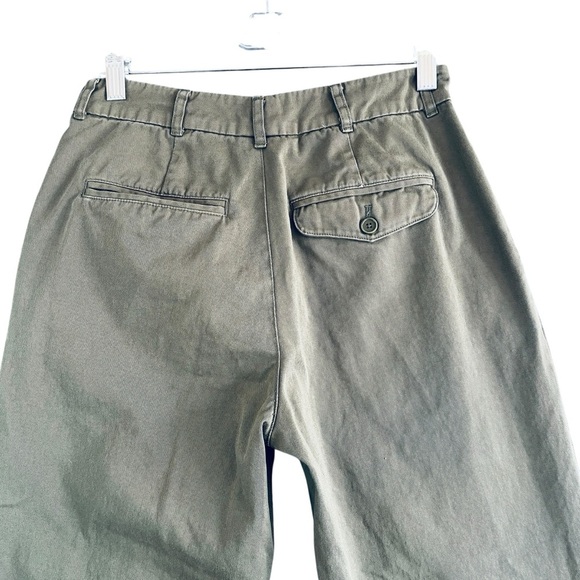 AYR Metropolitan Pleated Trousers Women’s Relaxed Taper Crop Green | Size 0 - Picture 4 of 11